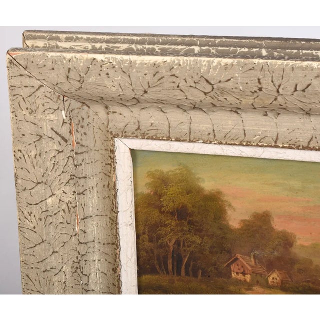 Brown Early 20th Century Oil Painting on Panel Landscape For Sale - Image 8 of 11