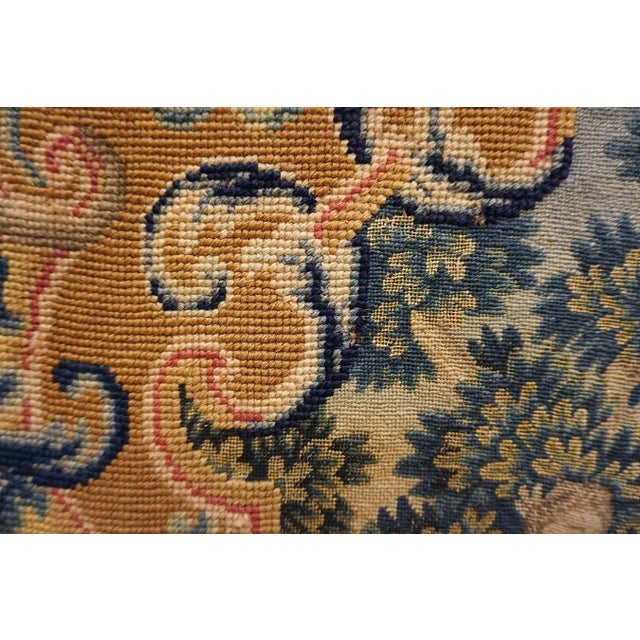 Mid-18th Century English Biblical Needlepoint With Story of Moses Beingby Bithiah in the Nile. For Sale - Image 12 of 12