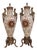 Pair Castilian Porcelain & Bronze French Style Lidded Urns For Sale