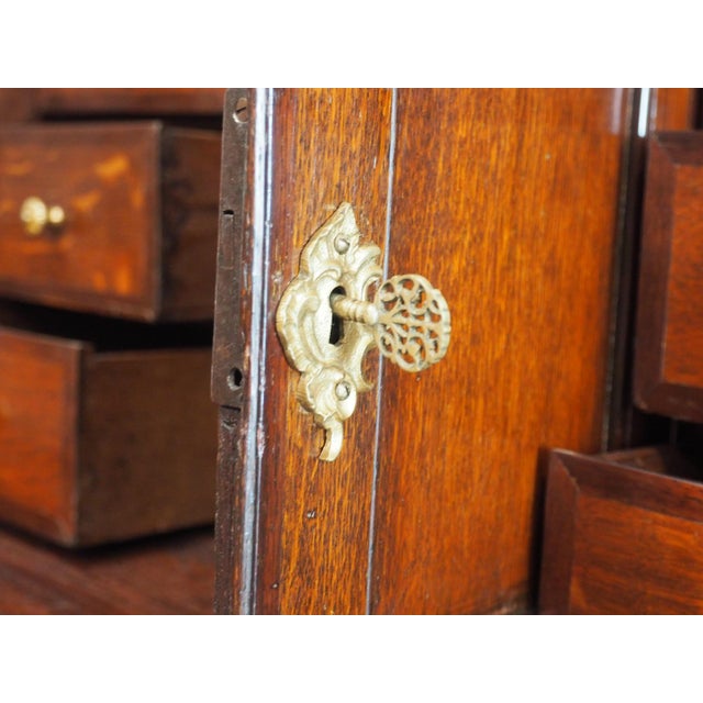 Antique Walnut Bureau Cabinet attributed to Ortmann, Denmark, 1745 For Sale - Image 13 of 17