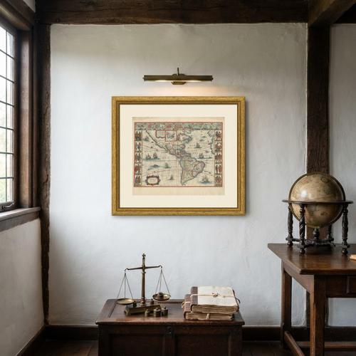 Antique Blaeu Map of America Terra Australis Incognita, 1642 For Sale - Image 10 of 12