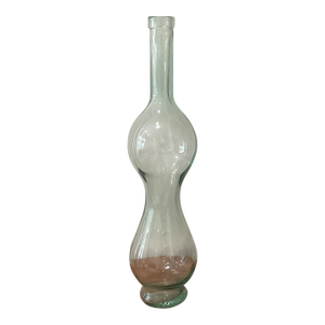 Vintage Large Blown Art Glass Green Bottle 3 Liter Sve Italy