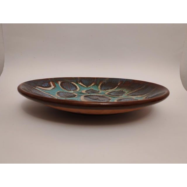 Mid-Century Modern Glazed Ceramic Decorative Plate, 1950s For Sale - Image 6 of 8