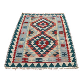 1970s Anatolian Geometric Kilim Rug For Sale