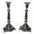 Pair of Late 19th Century Norblin Poland Silverplate Candlesticks Grape Cluster Detail For Sale