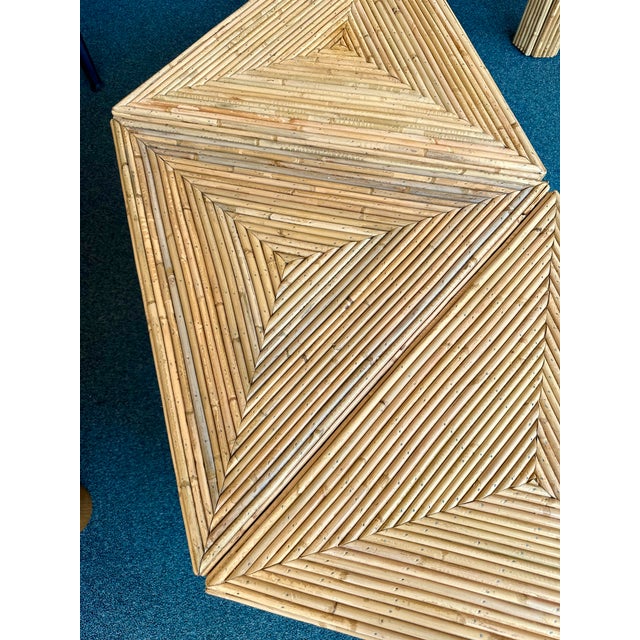 Modular Rattan Tables by Vivai Del Sud. Italy, 1970s For Sale - Image 9 of 11