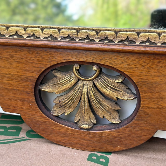 Early 20th Century Antique Solid Walnut Carved Chippendale Wall Mirror For Sale - Image 5 of 12