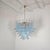 Mid century modern pastel blue Murano glass chandelier, attributed to Mazzega, Italy 1980s. The Murano glass chandelier is...