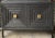 2020s New Uttermost Organic Modern Distressed Black and Gilt Cabinets / Credenza - Pair For Sale - Image 5 of 12
