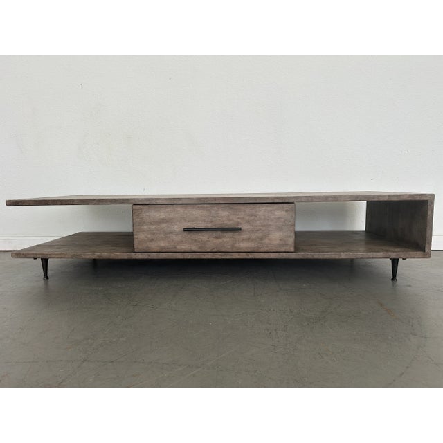This striking low-profile coffee table was sourced from a client with a keen eye for high-end design, originally purchased...