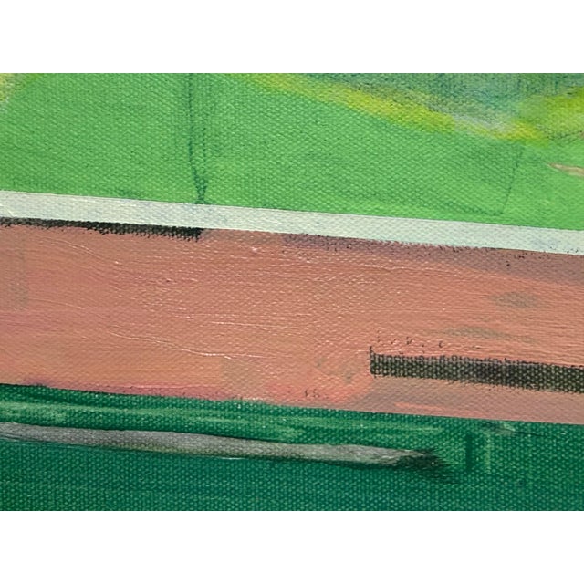 Geometric Abstract Acrylic on Canvas Painting, Circa 2008 For Sale - Image 4 of 12