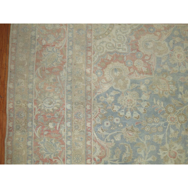 Contemporary Light Color Antique Persian Tabriz - 9'8" x 13'7" For Sale - Image 3 of 6