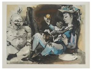 Pablo Picasso, The Woman with the Monkey, Lithograph