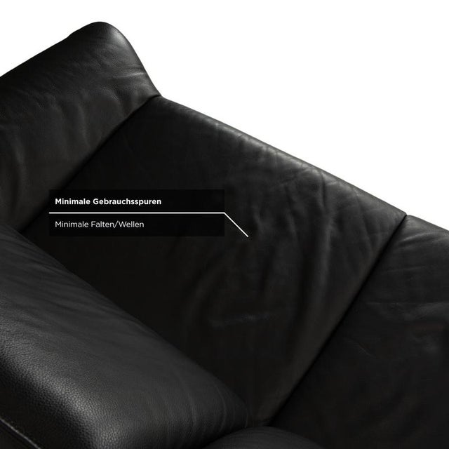 Animal Skin Atlanta 3-Seater Sofa in Black Leather from Laauser For Sale - Image 7 of 12