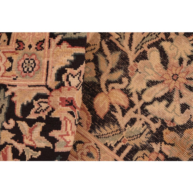 Textile Shabby Chic 1990's Pak-Persian Black/Red Wool Rug - 6'0'' X 9'3'' For Sale - Image 7 of 9