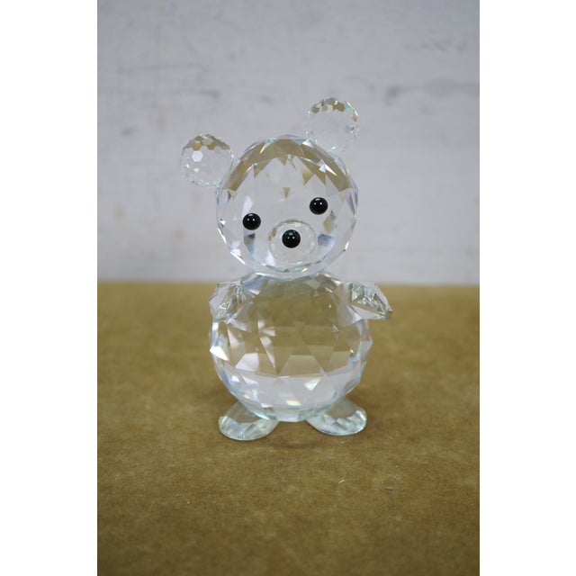 Swarovski Vintage Swarovski Austrian Crystal Large Teddy Bear Figurine Max Schreck 4.5" For Sale - Image 4 of 13