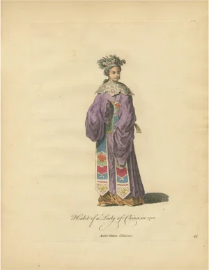 Jefferys, Lady of China in Court Attire, 1749, Print