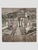 Wallpaper covering made by Zuber, this stunning vintage three panel wallpaper screen features a gray scene with purple,...