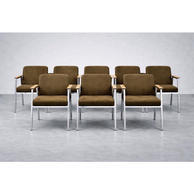 Mid-Century Modern German Brown Conference Chair from Drabert, 1970s For Sale - Image 11 of 18