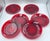 Anchor Hocking 1930's Royal Ruby by Anchor Hocking Dinner 9" Plates 6pc Set For Sale - Image 4 of 6