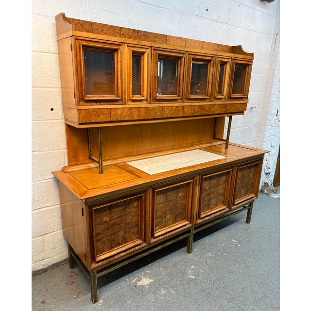 "Contempora" Mid-Century Modern Two-Piece Credenza and Hutch by J.l Metz For Sale - Image 4 of 18