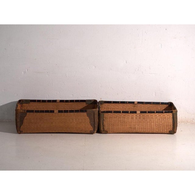 Wood Vintage Kōri Trunk in Willow Wicker, Japan, 1920 For Sale - Image 7 of 12