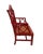 Chippendale Cane Seat Red Lacquer Armchair For Sale - Image 9 of 10