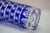 Glass Late 20th Century Bohemian Blue Cut to Clear Crystal Polka Dot Shot Glasses Tumblers - Set of 5 For Sale - Image 7 of 11