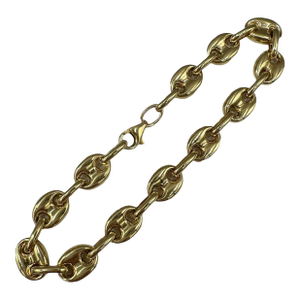 Puff Bracelet 14kt Yellow Gold 7.25in 7.5mm 6g Hollow New