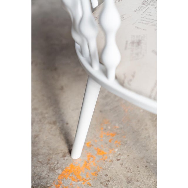 Painted Beech Chairs with Padded Fabric Seats, 1970s, Set of 6 For Sale - Image 13 of 18