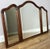 French Triple Folding Dressing Table Mirror in Oak For Sale - Image 11 of 11