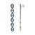 Haus of Brilliance Sterling Silver 1.0 Cttw Blue Diamond Linked Circle Drop Earrings For Sale - Image 4 of 4