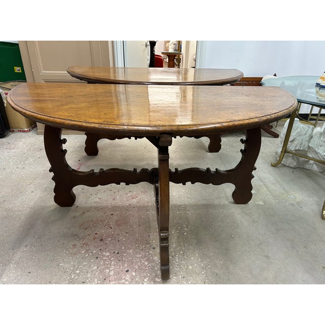 Brown Pair of 17th-18th Century Italian Console Tables For Sale - Image 8 of 12
