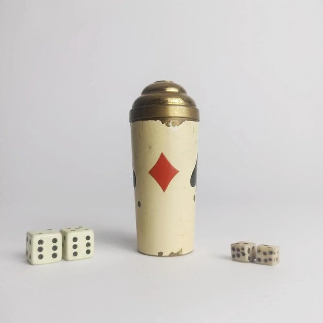 Mid-Century Modern Mid-Century Cube Cup in Enamelled Copper with 4 Dice, Set of 5 For Sale - Image 3 of 9
