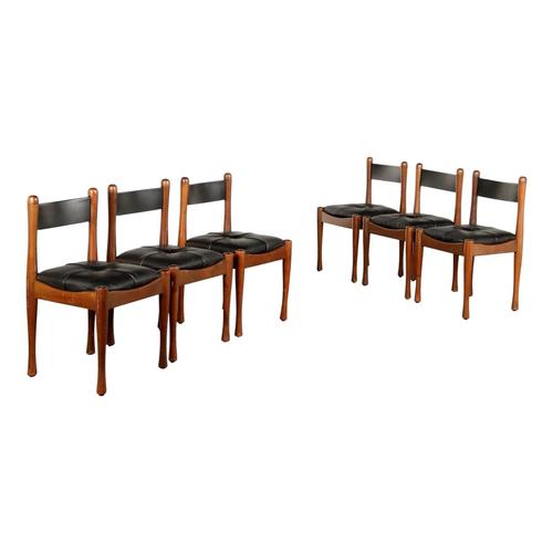 Vintage Chairs by Silvio Coppola for Bernini, Italy, 1960s-1970s, Set of 6 For Sale - Image 9 of 9