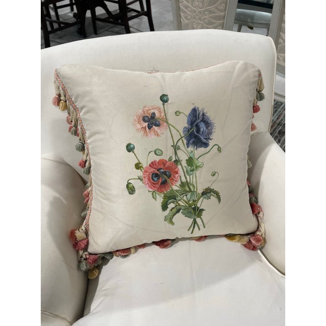 Ivory Antique 19th Century French Chaise With Distressed Carved Frame and Ivory Upholstery For Sale - Image 8 of 10