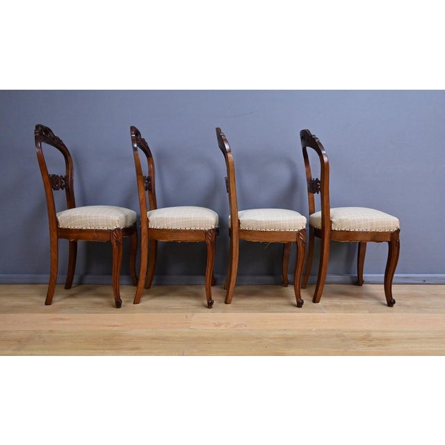 Napoleon III Mahogany Chairs, Late 19th Century, Set of 4 For Sale - Image 5 of 18