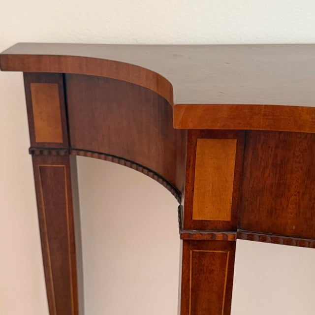 American Vintage Federal Style Inlay Console Table For Sale - Image 3 of 11