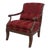 Ethan Allen Carved Frame Upholstered Lounge Chair For Sale