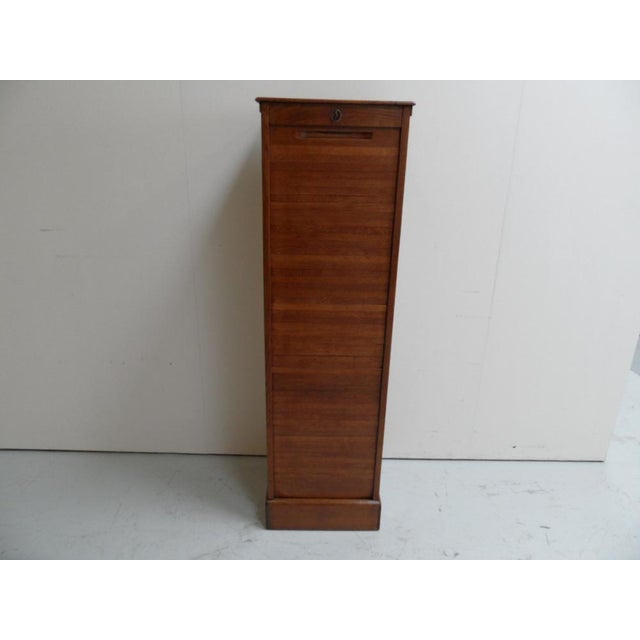 Vintage Filing Cabinet with Roller Shutter, 1950s For Sale - Image 13 of 14