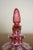 Victorian Antique Bohemian Cranberry Glass Enameled Perfume Bottle, 19th. Century For Sale - Image 3 of 8
