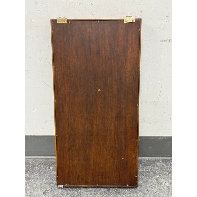 Chinoiserie Wood Wall Mount Curio Cabinet, Vintage For Sale - Image 11 of 12