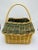 Vintage Christmas Wicker Basket For Sale - Image 4 of 8