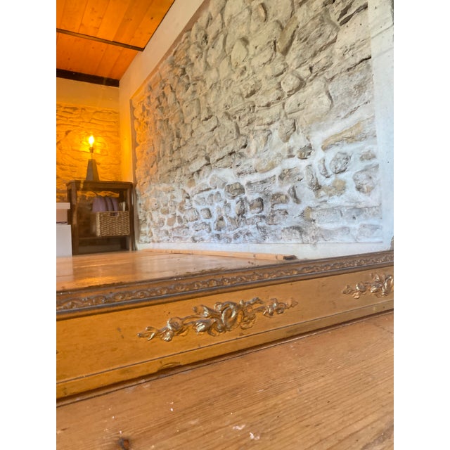 Wood Antique Empire Stucco and Gilt Wood Mirror, 1800s For Sale - Image 7 of 9