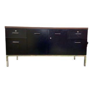 1980s Steelcase Vintage Mid Century Modern Industrial Credenza For Sale