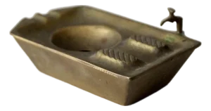 Mid-Century Brass Bathtub Ashtray