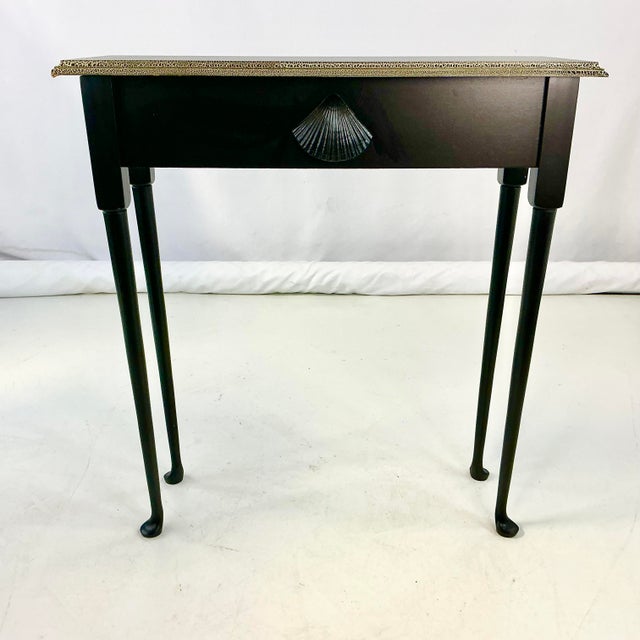 Postmodern 1990s Post Modern Boho Chic Black Thin Style Console Table. For Sale - Image 3 of 11
