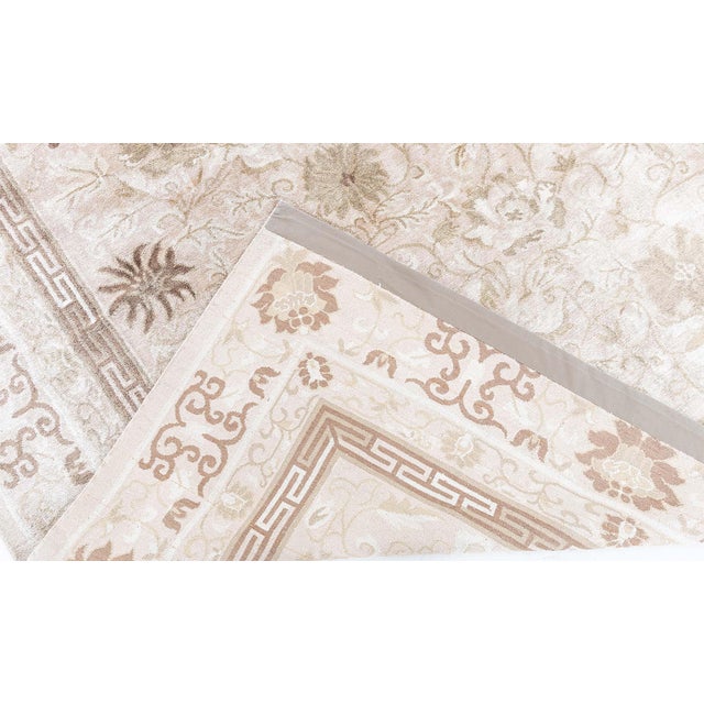 Lavender Modern Traditional-Inspired Hand-Knotted Silk Rug by Doris Leslie Blau For Sale - Image 8 of 8