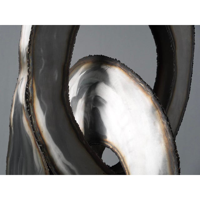 Lea Goodman, Abstract Stainless Steel Sculpture, 1980s, Stainless Steel For Sale - Image 7 of 10