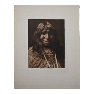 Edward S. Curtis "Tokópala – Walapai" Original Vintage Photogravure on Gampi Tissue, 1907, Cardozo Collection